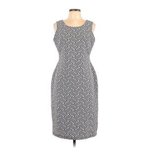 RD Style B&W Sheath Midi Dress
